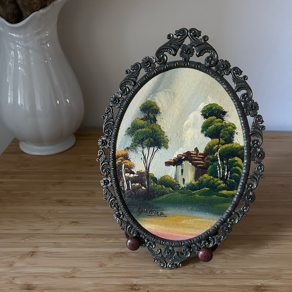 Vintage Original Painting Italian Landscape